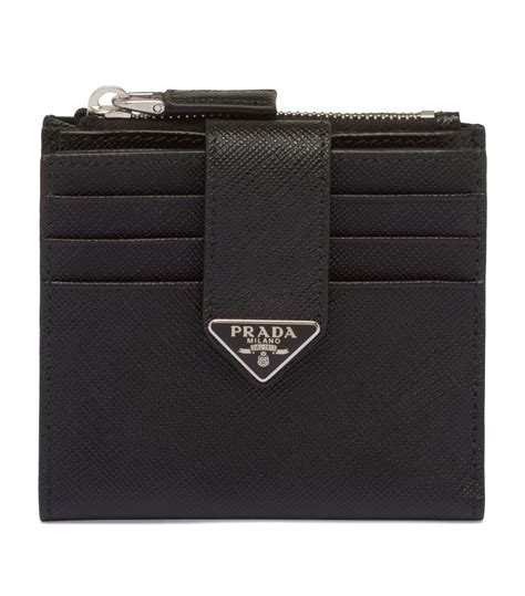 prada business card holder uk|Prada card holder with zipper.